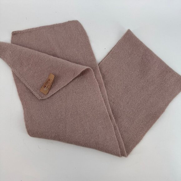 Aris Vintage Angora Lambswool Rectangle Scarf In Dusty Rose Color - Picture 1 of 4